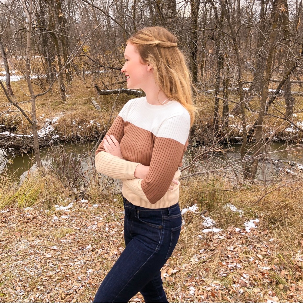 VRG GRL striped sweater